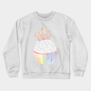 sugary cupcake with candy candy crown Crewneck Sweatshirt